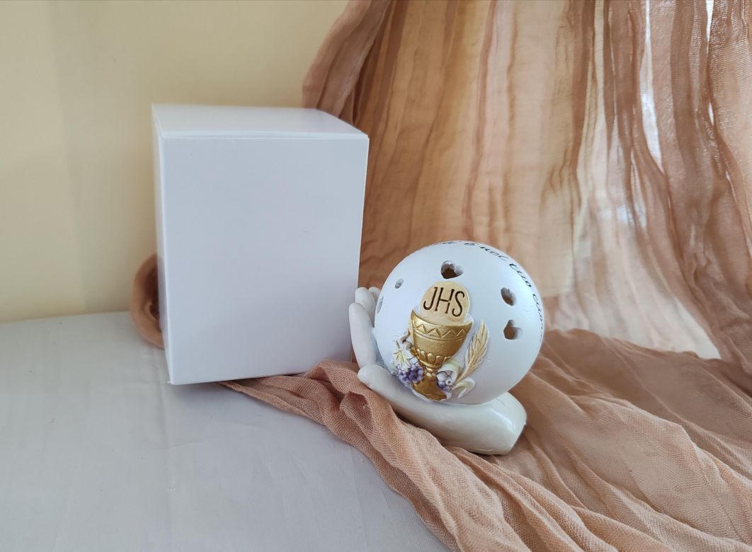 Bomboniera mano con globo led per comunione cresima sacra famiglia